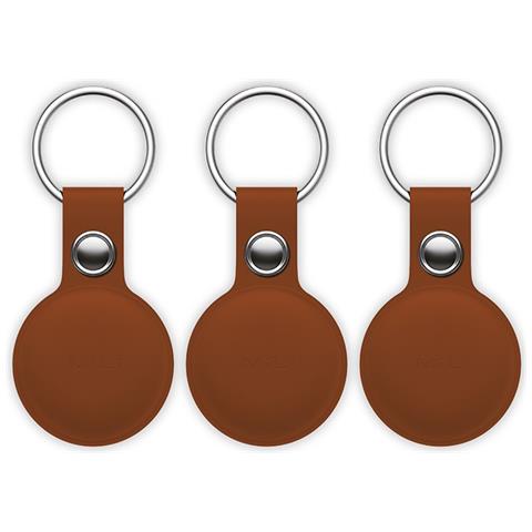 Pack 3 Tracker Portachiavi Mitag Similpelle Apple Trova Il Mio, Marrone - Foto 1