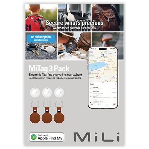 Pack 3 Tracker Portachiavi Mitag Similpelle Apple Trova Il Mio, Marrone - Foto 2