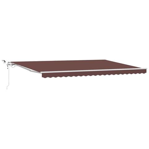 Tenda da Sole Retrattile Automatica con LED Marrone 500x300 cm - Foto 1