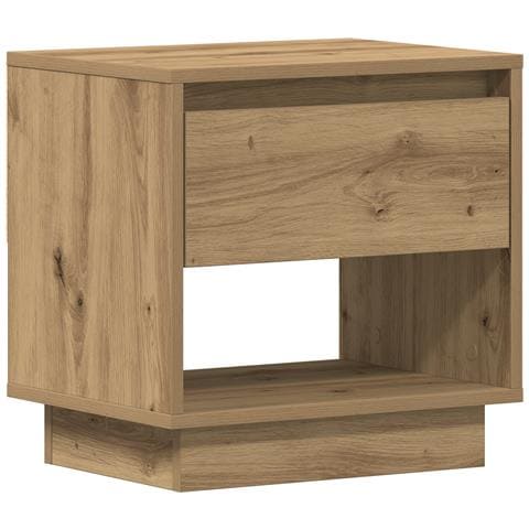 Comodino in rovere artigianale 45x34x46 cm in legno ingegnerizzato - Foto 1