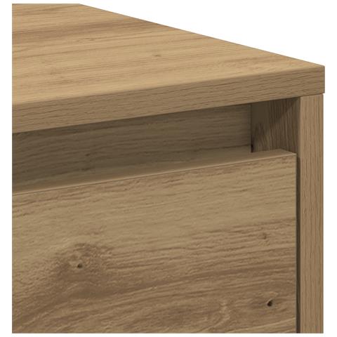 Comodino in rovere artigianale 45x34x46 cm in legno ingegnerizzato - Foto 9