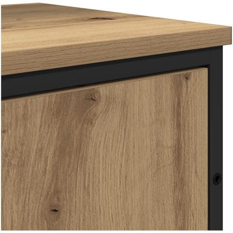 Set di mobili per bagno 2 pezzi in legno ingegnerizzato rovere artisan - Foto 9