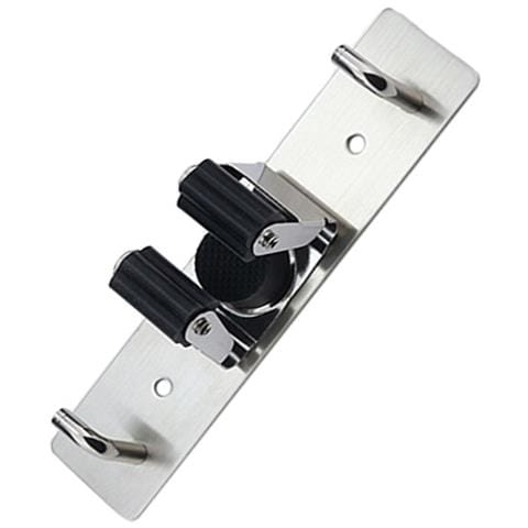 Gancio Per Mocio In Acciaio Inox 304 Con 1 Posto E 2 Ganci - Finitura Spazzolata - Foto 1