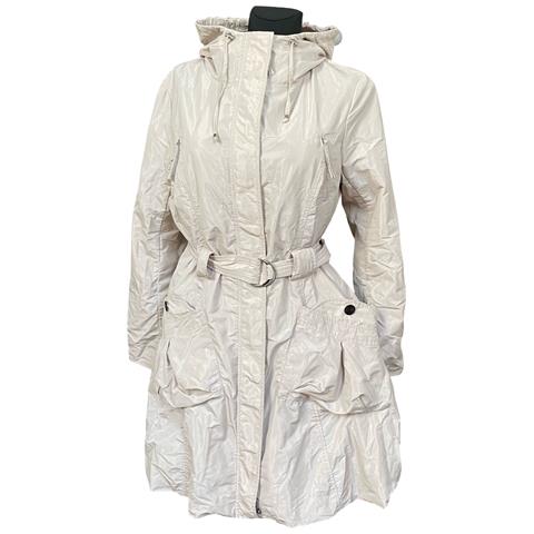Biba Giacca Da Donna Impermeabile Con Cappuccio E Cintura Bianca Taglia 46 - Foto 1