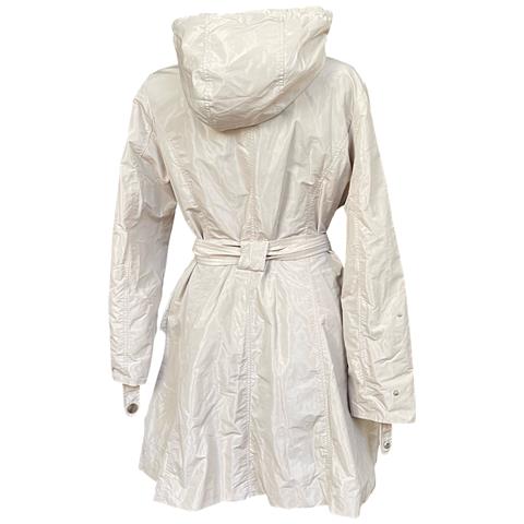 Biba Giacca Da Donna Impermeabile Con Cappuccio E Cintura Bianca Taglia 46 - Foto 5