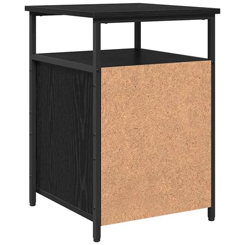 Armadio da Notte 2 pcs Rovere nero Legno multistrato - Foto 9