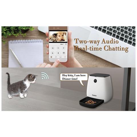 Distributore Automatico Di Cibo Per Animali Domestici Con Controllo App, Capacità 4l - Foto 7