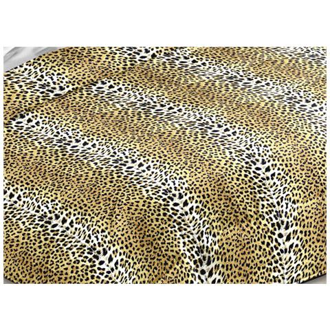 Trapunta Piumone Invernale Imbottita 300gr Microfibra Diadema Dis. Leopardato 2 Piazze D15 - Foto 2