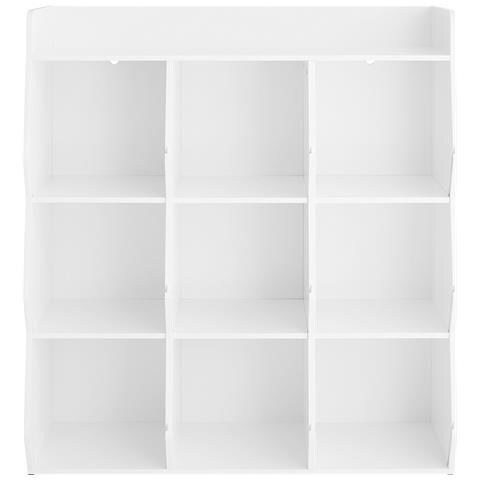 Sobuy Libreria Montessori Per Bambini Con 9 Scomparti Scaffale Portagiochi Bianco - Foto 1