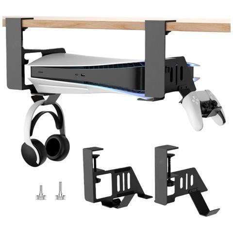 Supporto Per Console Ps5 - Supporto Sottoscrivania Con Gancio Per Cuffie E Controller Ps Vr2 - Foto 1