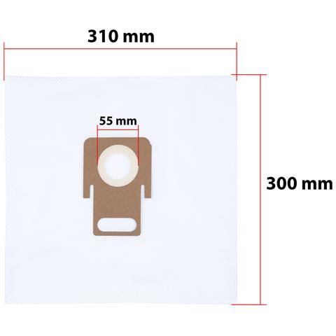 Sacchetti Sostitutivi Per Aspirapolvere Thomas - 5 Strati Antiallergici | Dimensioni 310x300 Mm, Ø 55 Mm | Compatibile Con Modelli Thomas Aqua+ - Foto 2