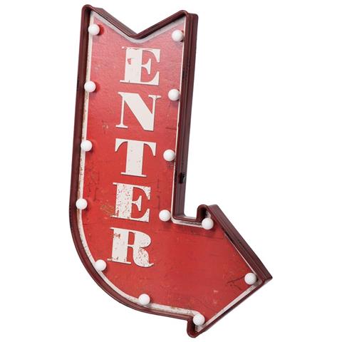 Placca Da Muro Luminosa In Plastica Rossa 43x64x10h Cm - Foto 1