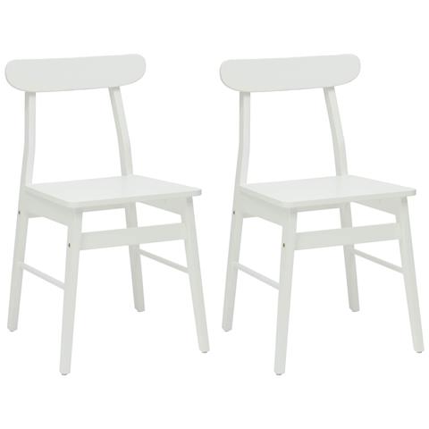 Sedia da pranzo 2 pcs Bianco 43 x 44,5 x 77 cm - Foto 1