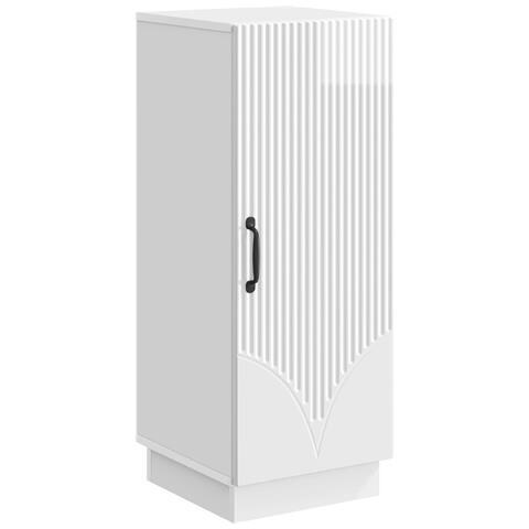 Credenza Bianco Lucido 33 x 34,5 x 87 cm Legno ingegnerizzato - Foto 1