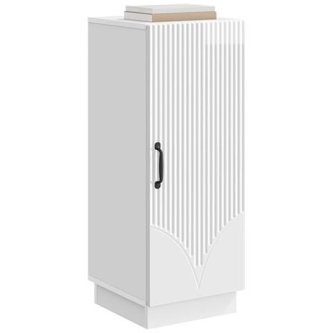 Credenza Bianco Lucido 33 x 34,5 x 87 cm Legno ingegnerizzato - Foto 2