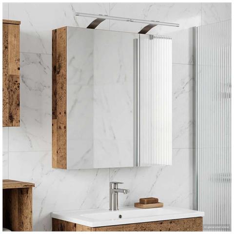 Mobiletto per specchio da bagno Legno vecchio 60 x 14,5 x 70 cm - Foto 2