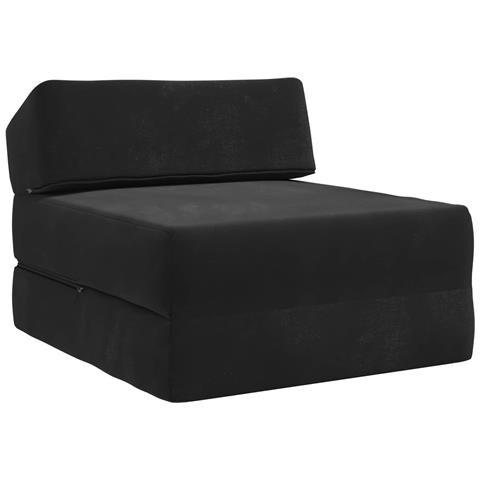 Divano Letto Pieghevole Nero 60 x 70 x 41 cm Tessuto - Foto 1