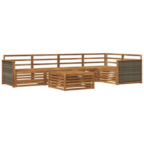Set di divani da esterno 6 pcs Naturale - Foto 1