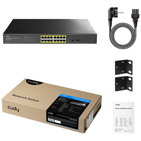 16-Port Gigabit Cloud Easy-Managed PoE+ Switch with 2 SFP, GS1016EPS2 1.0 Gestito L2 Gigabit Ethernet (10/100/1000) Supporto Power over Ethernet (PoE) Nero - Foto 2