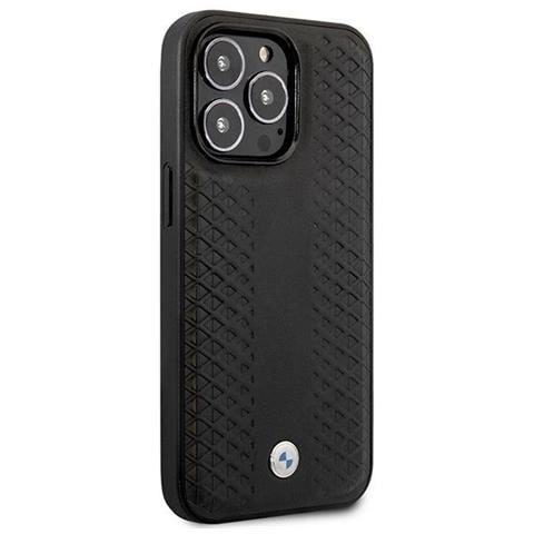 Custodia Bmw Bmhmp14x22rfgk Per Iphone 14 Pro Max 6,7"", Nera /nera, In Pelle, Con Motivo A Diamante, Magsafe - Foto 1
