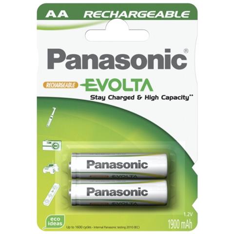 1x2 Panasonic Akku NiMH Mignon AA 1900 mAh Rechargeable Evolta - Foto 1