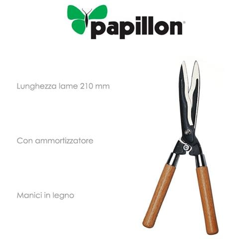 Forbici per Siepe Lame 210 Mm Manici in Legno - Foto 1