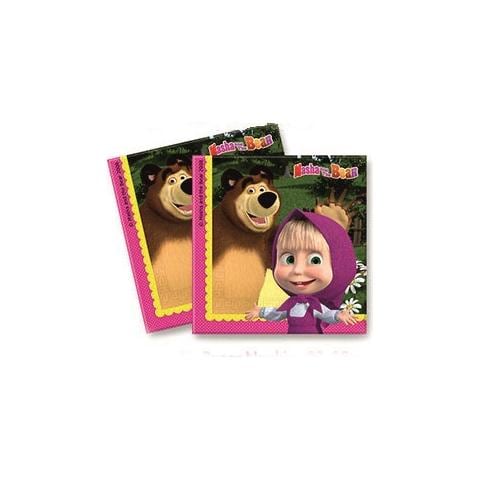 Masha E Orso - 20 Tovaglioli Di Carta 33x33 Cm - Foto 1