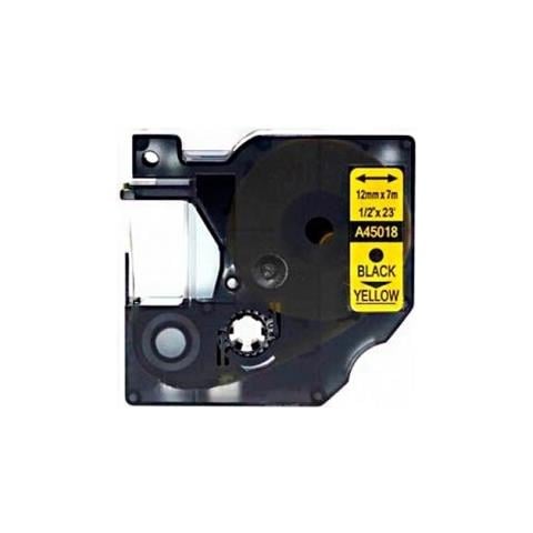 Nastro Compatibile 12mmx7m Giallo Cassetta Per Dymo-500ts Eletronic Labelling Etichette D45018 Yellow - Foto 2