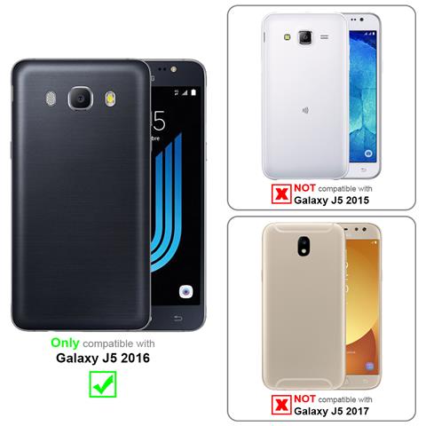 Custodia Compatibile Con Samsung Galaxy J5 2016 In Rosso Mela - Coperchio Protettivo In Design Flip Con Chiusura Magnetica - Foto 9