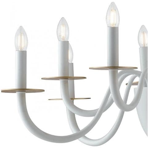 Lampadario Armstrong Bianco 10xe14 92x53cm - Foto 1