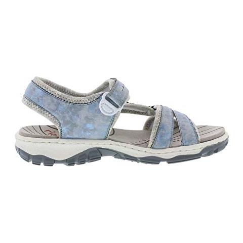 68879 Donna Sandali Da Trekking, Outdoor Sandali, Sandali Sportivi, Scarpe Estive, Il Cielo / Fiore Argento / 12.37 Eu / Uk 4 - Foto 4