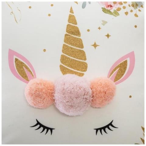 Cuscino Con Pompon Unicorno - Foto 1