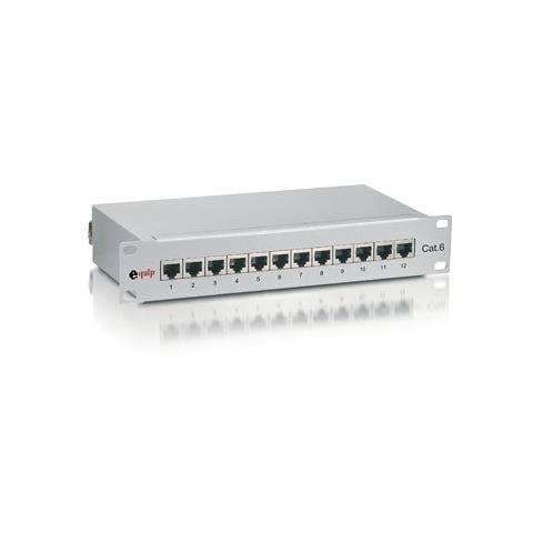 10" patch panel Cat. 6, 12-Port, 1U, Cat. 6 - Foto 2