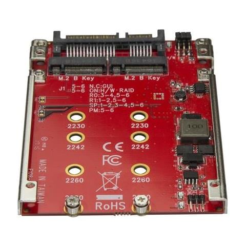" Adattatore per 2 Dischi SSD M. 2 a SATA per alloggio da 2,5"" - RAID - M. 2 NGFF" - Foto 2