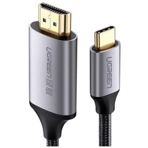 Cavo USB-C a HDMI maschio a maschio, case in alluminio, 1.5m (Gray Black)  - Foto 1