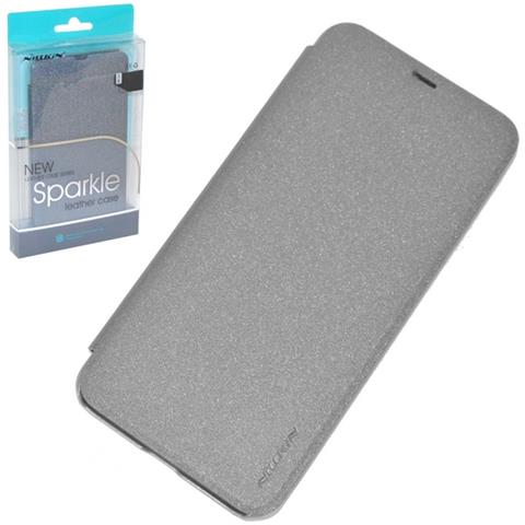 Nillkin Custodia Sparkle Leather Flip Book Case Samsung Galaxy A6 (2018) Black - Foto 1