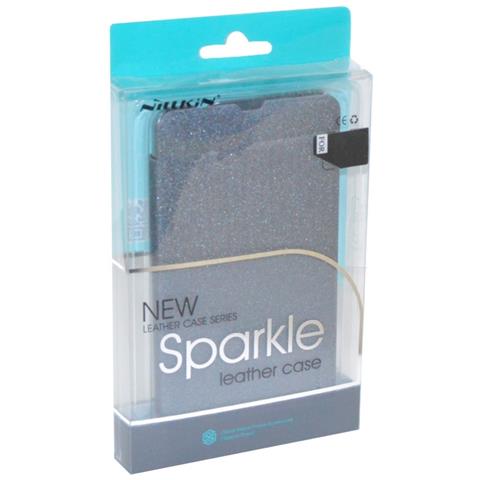 Nillkin Custodia Sparkle Leather Flip Book Case Samsung Galaxy A6 (2018) Black - Foto 5
