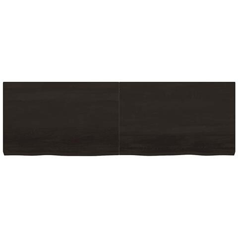 Ripiano Marrone Scuro 160x50x (2-6) cm Massello Rovere Trattato - Foto 9