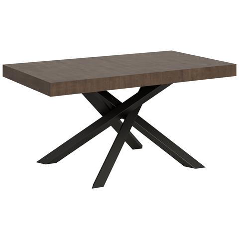 Tavolo Allungabile 90x160/420 Cm Volantis Telaio Antracite - Noce - Foto 2