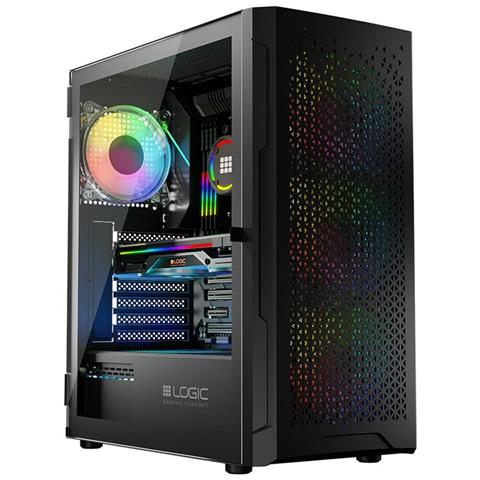 Case Computer Desktop Atx Logic Aramis Argb Nero - Foto 2