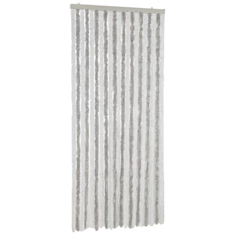 Tenda Antimosche Grigia Chiaro E Bianca 90x200 Cm In Ciniglia - Foto 2