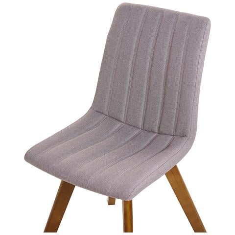 Set Di 2 Sedie Da Pranzo Tessuto Tortora Calgary - Foto 2