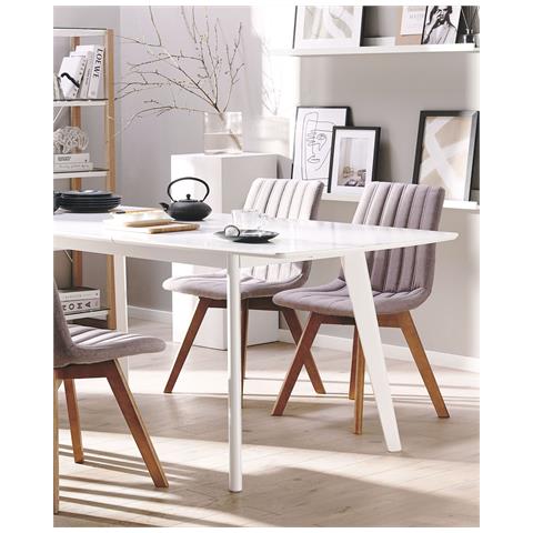 Set Di 2 Sedie Da Pranzo Tessuto Tortora Calgary - Foto 1