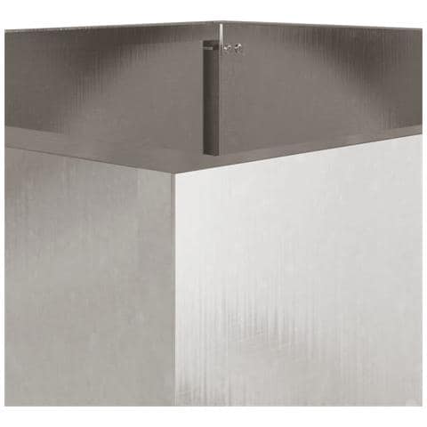 Fioriere 2 pz Argento 42x40x39 cm in Acciaio Inox - Foto 2