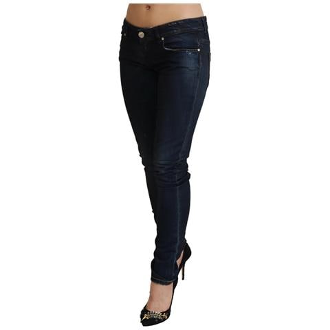 Jeans Denim Da Donna Slim Fit A Vita Bassa Blu - W26 - Foto 2