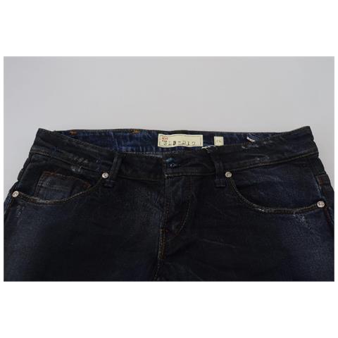 Jeans Denim Da Donna Slim Fit A Vita Bassa Blu - W26 - Foto 4