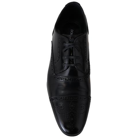 Mocassini Formali Derby Da Uomo In Pelle Nera - Eu39/us6 - Foto 5