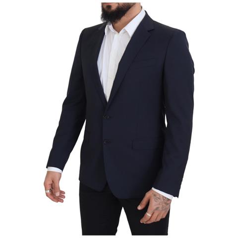 Blazer Martini Monopetto In Lana Blu Scuro - It48 - M - Foto 2