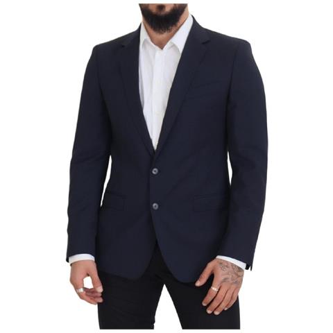 Blazer Martini Monopetto In Lana Blu Scuro - It48 - M - Foto 5