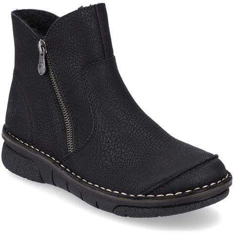 Black Casual Closed Booties Stivaletti Sintetico E Tessile Scarpe Donna Nero Eu 38, 73357-00 - Foto 1